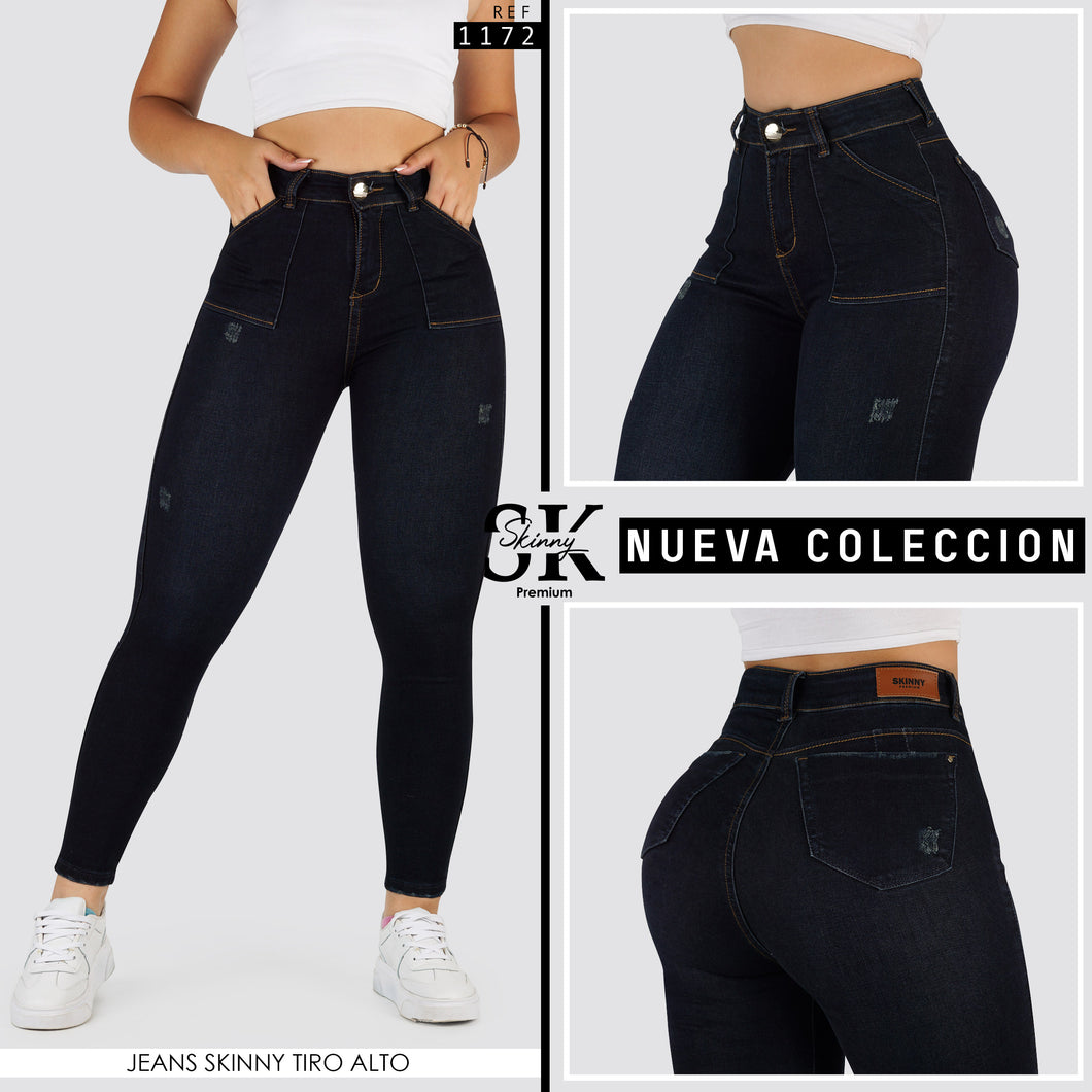 JEANS SKINNY TIRO ALTO 1172