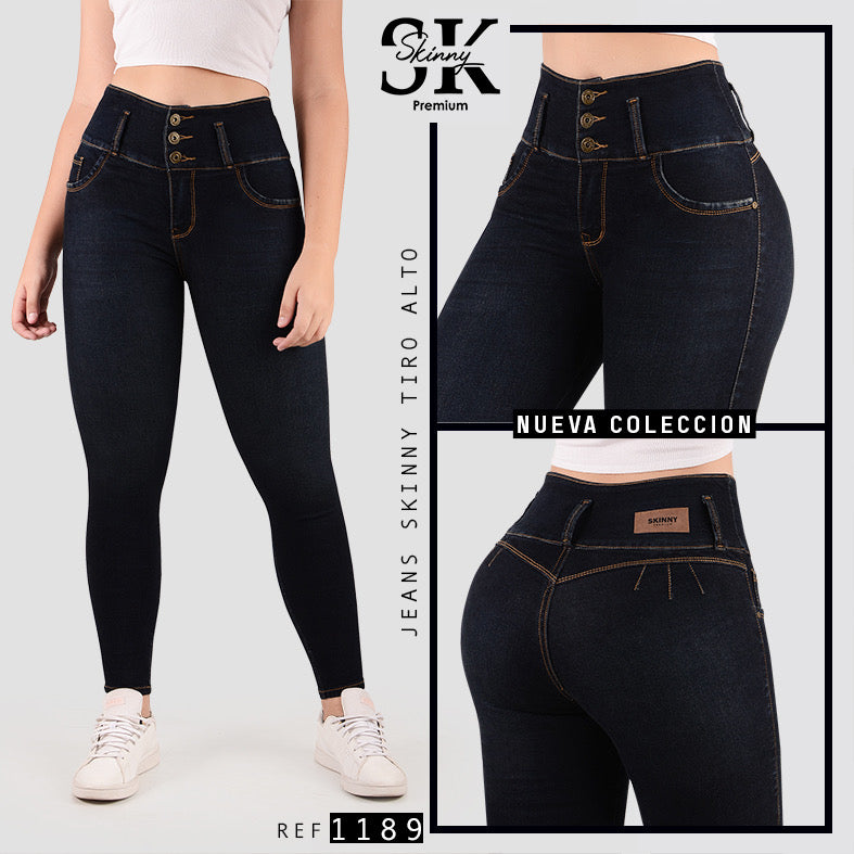 JEANS SKINNY TIRO ALTO 1189