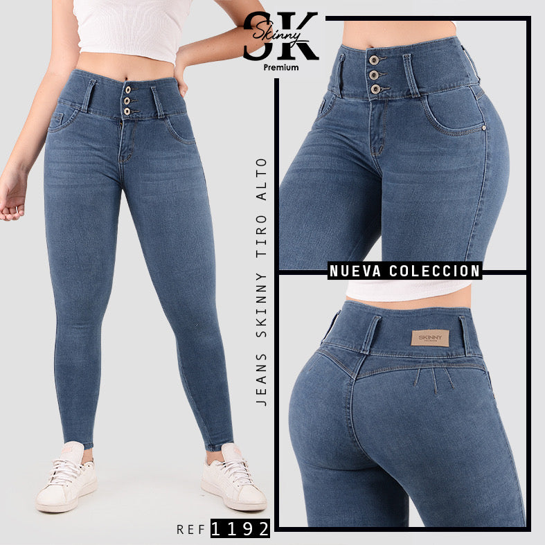 JEANS SKINNY TIRO ALTO 1192