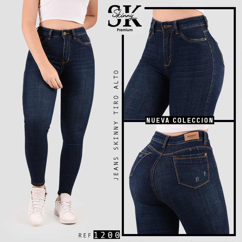 JEANS SKINNY TIRO ALTO 1200