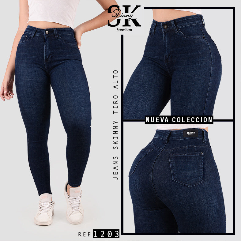 JEANS SKINNY TIRO ALTO 1203