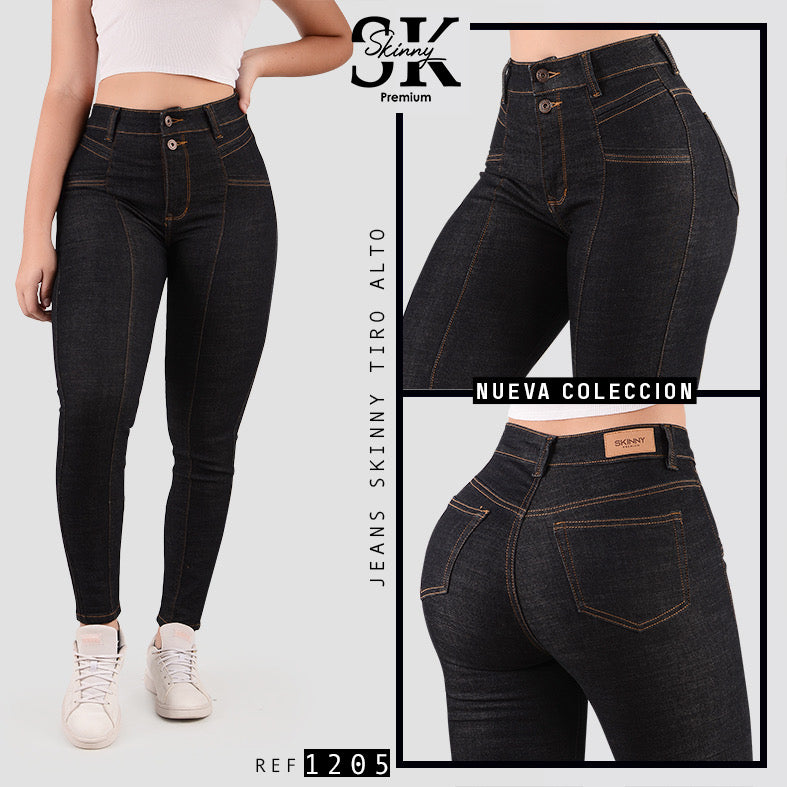 Jeans Skinny Tiro Alto 1205