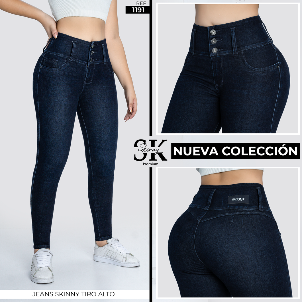 JEANS SKINNY TIRO ALTO 1191